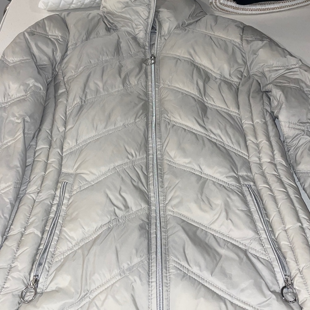 Down puffer jacket Michael kors silver